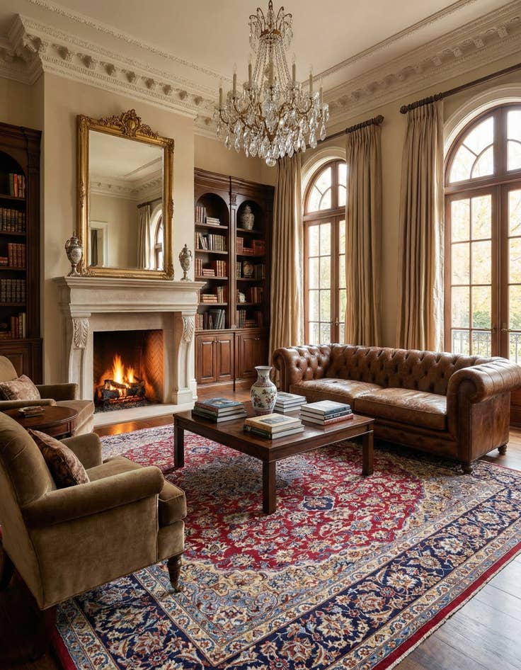 Detail image of 9' 9 x 13' 3  Hand Knotted Isfahan Persian Wool Rug