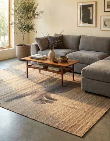 6' 8 x 9' 8 Hand Woven Kilim Modern Wool Rug