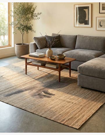 6' 8 x 9' 8 Hand Woven Kilim Modern Wool Rug