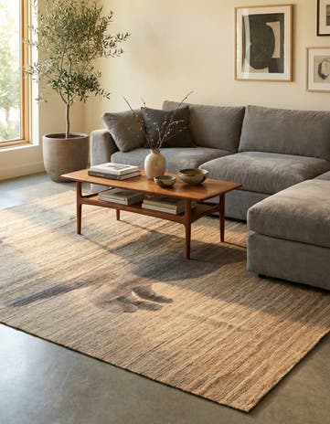 6' 8 x 9' 8 Hand Woven Kilim Modern Wool Rug