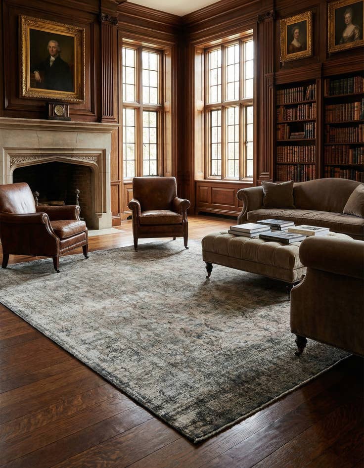 Detail image of 9' 8 x 12' 10 Vintage Royal Wool Rug