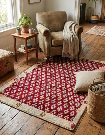 4' 1 x 6' 5 Hand Knotted Balouch Wool Rug