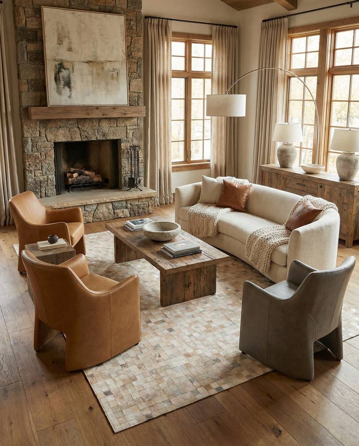 Detail image of 8' 1 x 9' 10 Cowhide Stocks Rug