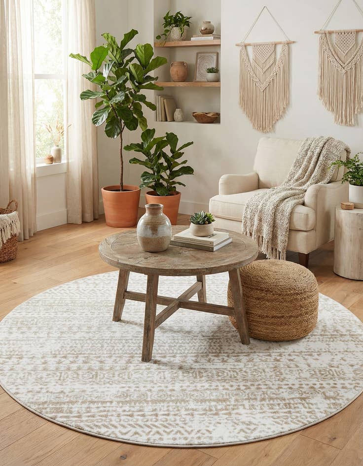 Detail image of 5' 3 x 5' 3 Hermitage Round Rug