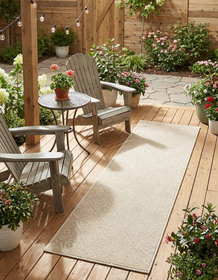 Detail image of 2' x 6' Easy-Clean Sabrina Soto Indoor / Outdoor Runner Rug