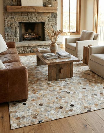 5' 4 x 7' 9 Cowhide Stocks Rug