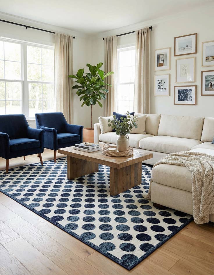 Detail image of 7' 10 x 7' 10 Easy-Clean Sabrina Soto Indoor / Outdoor Square Rug
