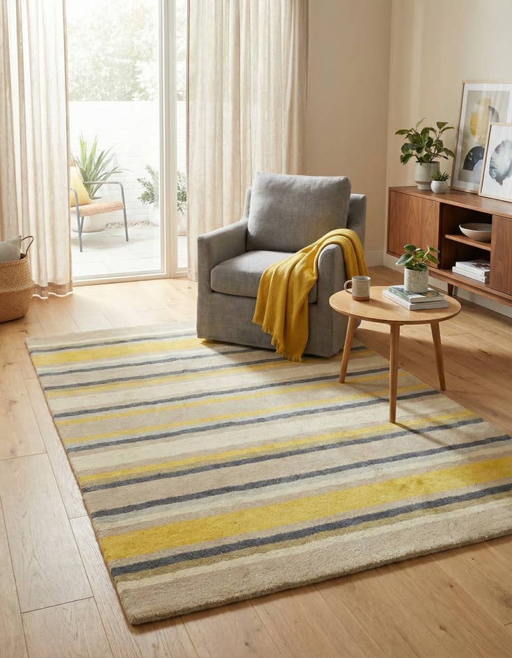 Detail image of 4' x 5' 7 Luna Wool Rug