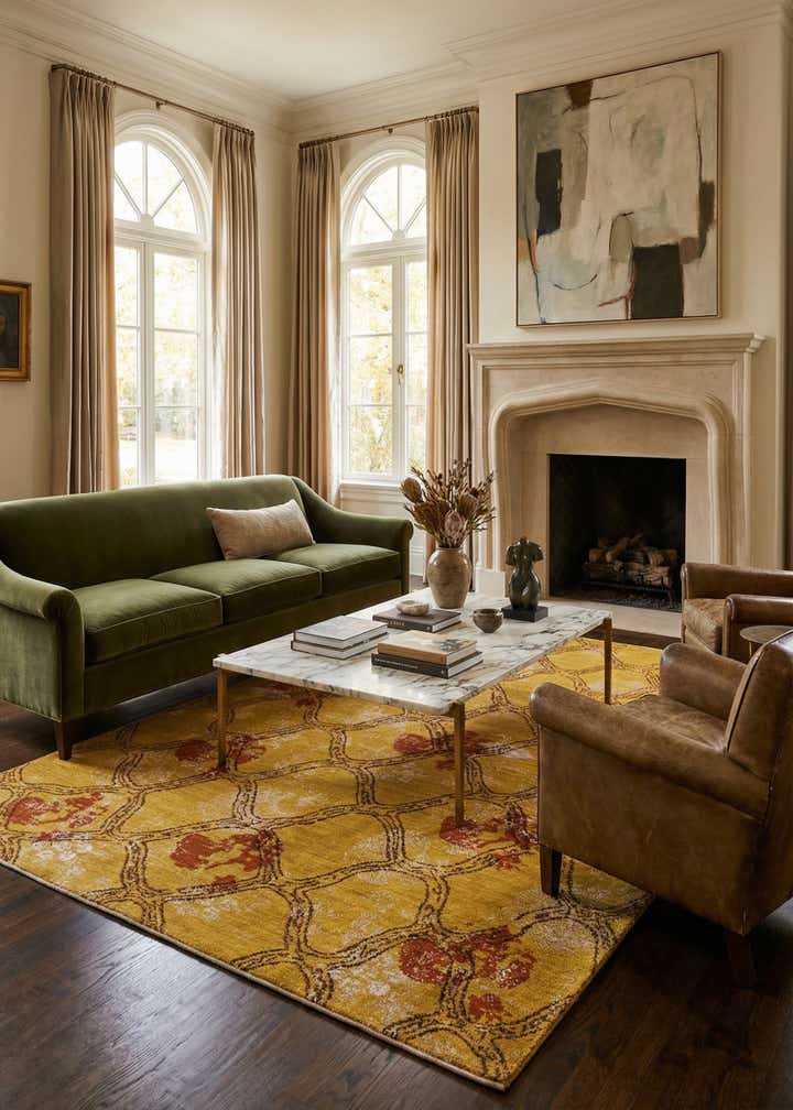 5' 5 x 7' 10 Hand Knotted Anar Rug
