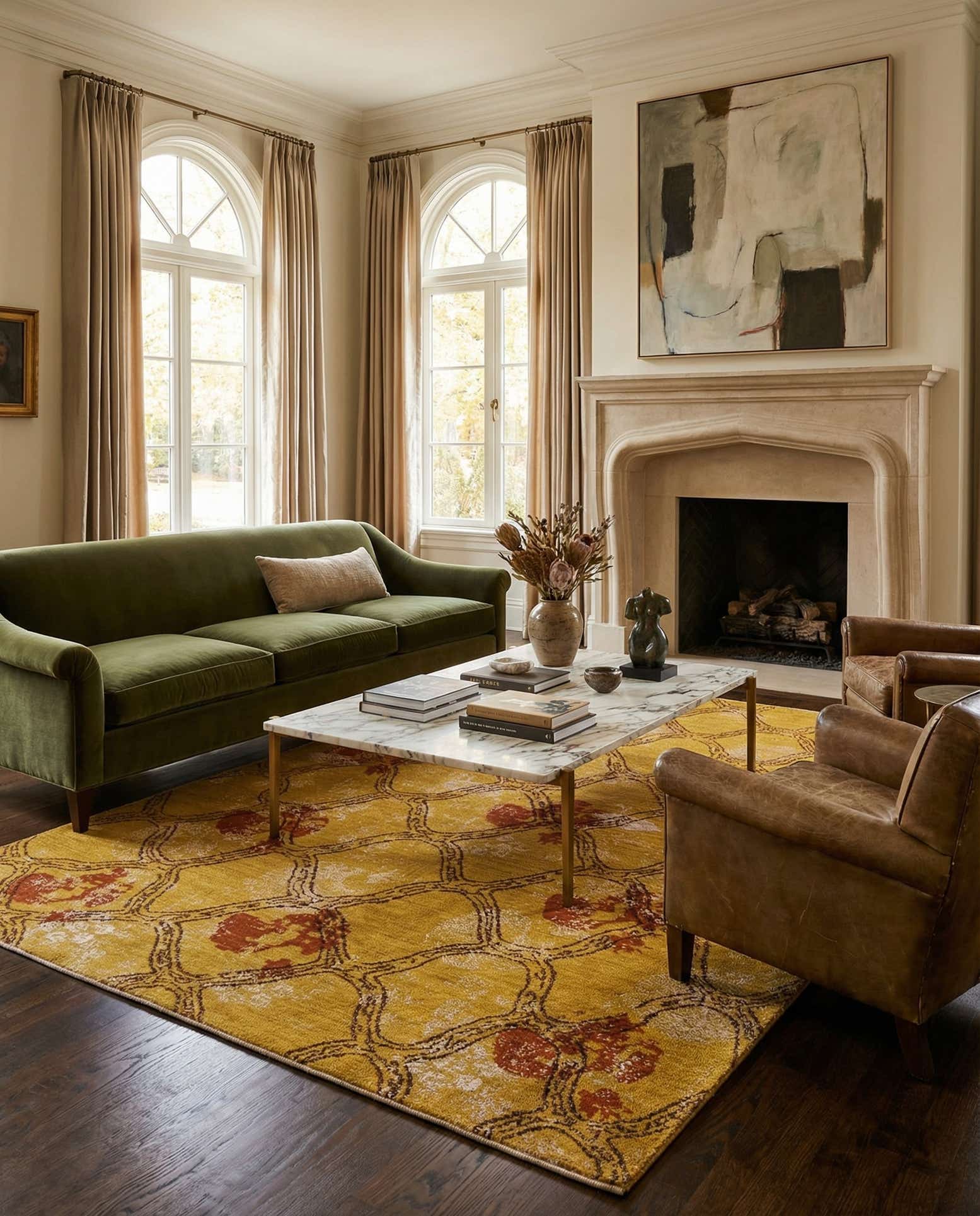 5' 5 x 7' 10 Hand Knotted Anar Rug