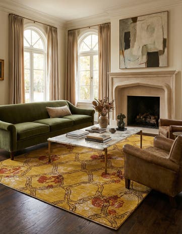 5' 5 x 7' 10 Hand Knotted Anar Rug