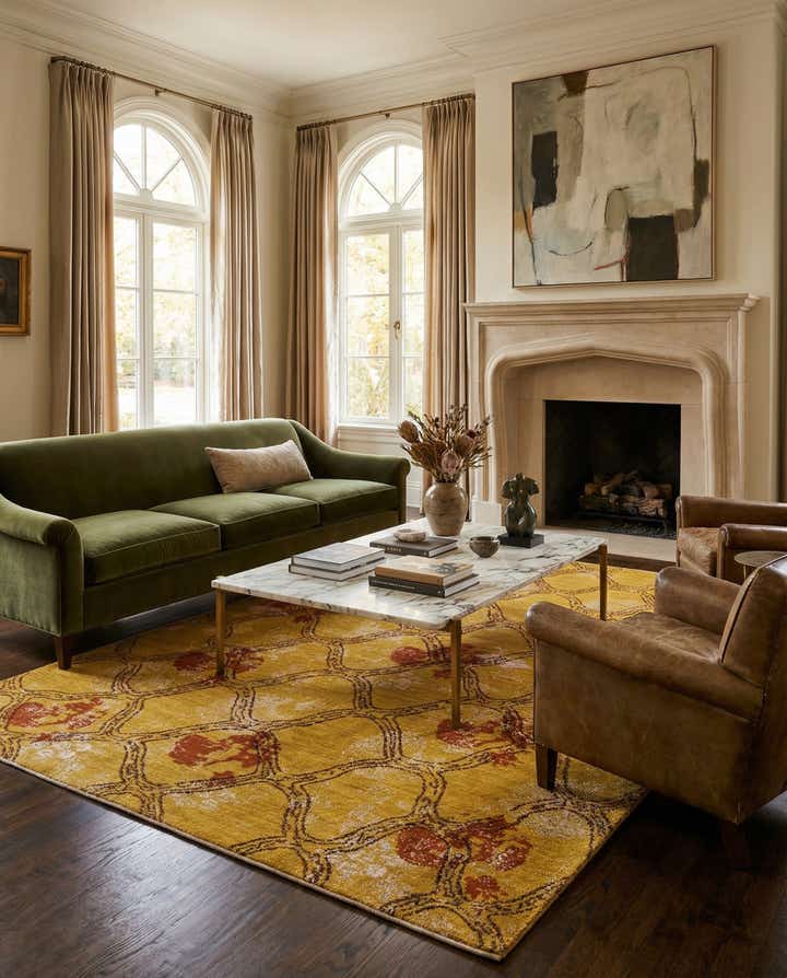 5' 5 x 7' 10 Hand Knotted Anar Rug