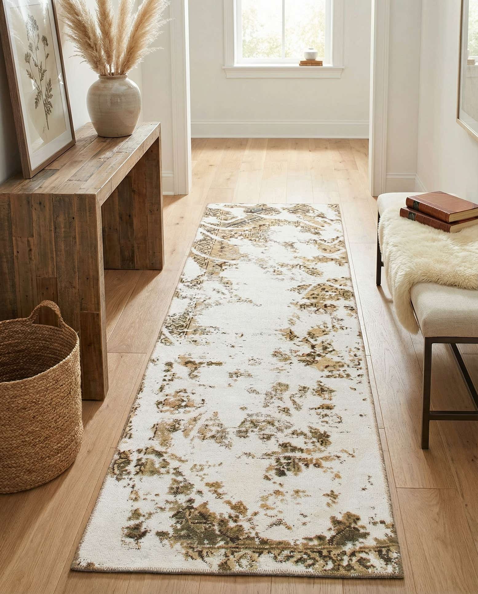 2' 7 x 9' Hand Knotted Ultra Vintage Persian Wool Runner Rug