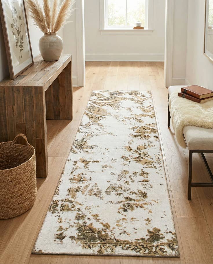 Detail image of 2' 7 x 9' Hand Knotted Ultra Vintage Persian Wool Runner Rug