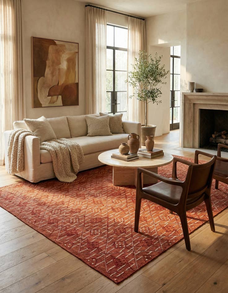 Detail image of 7' 10 x 10' 2  Hand Woven Kilim Modern Rug