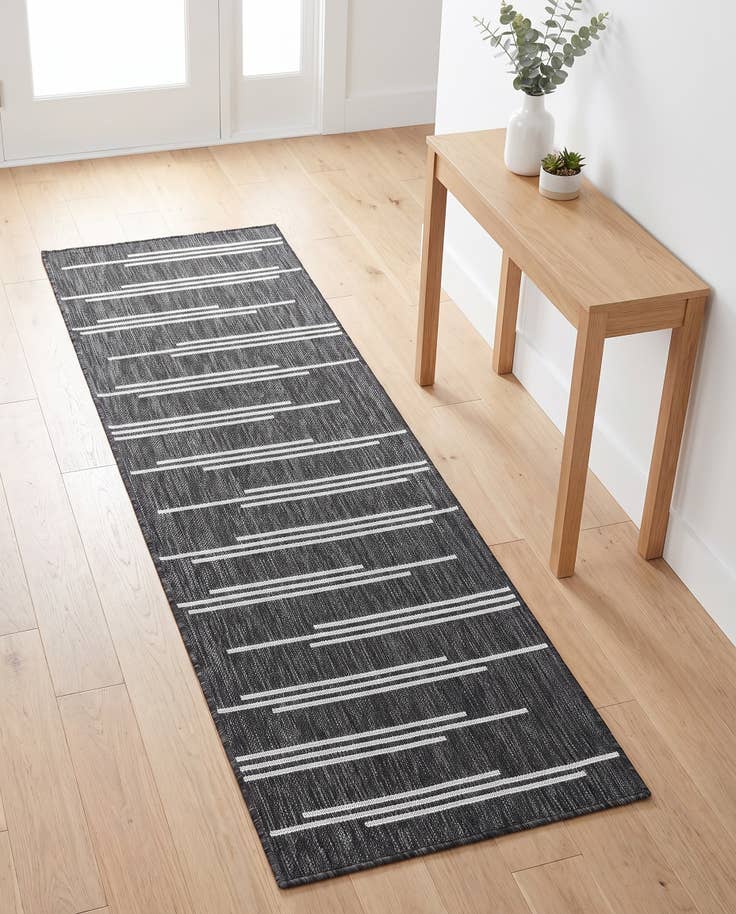 Detail image of 2' x 6' Easy-Clean Modern Indoor / Outdoor Runner Rug
