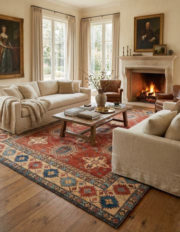 9' x 12' 2 Hand Knotted Ziegler Wool Rug
