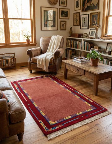 2' 6 x 4' 9 Hand Knotted Nepal Wool Rug