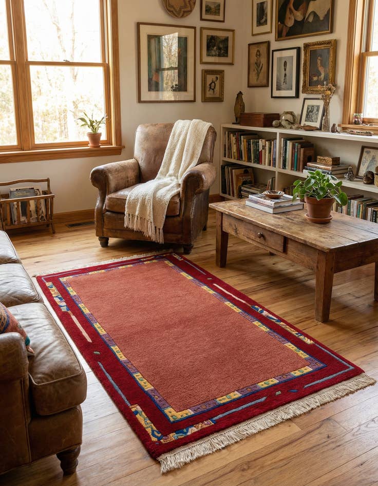 Detail image of  2' 6 x 4' 9  Hand Knotted Nepal Wool Rug