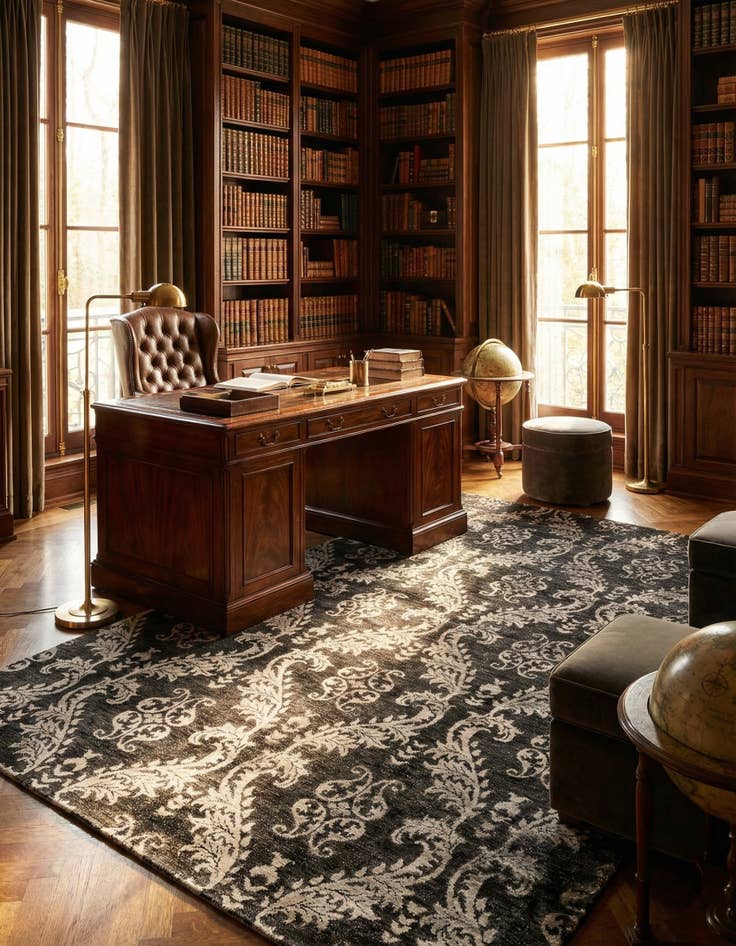 Detail image of 5' 7 x 8'  Hand Knotted Gabbeh Rug