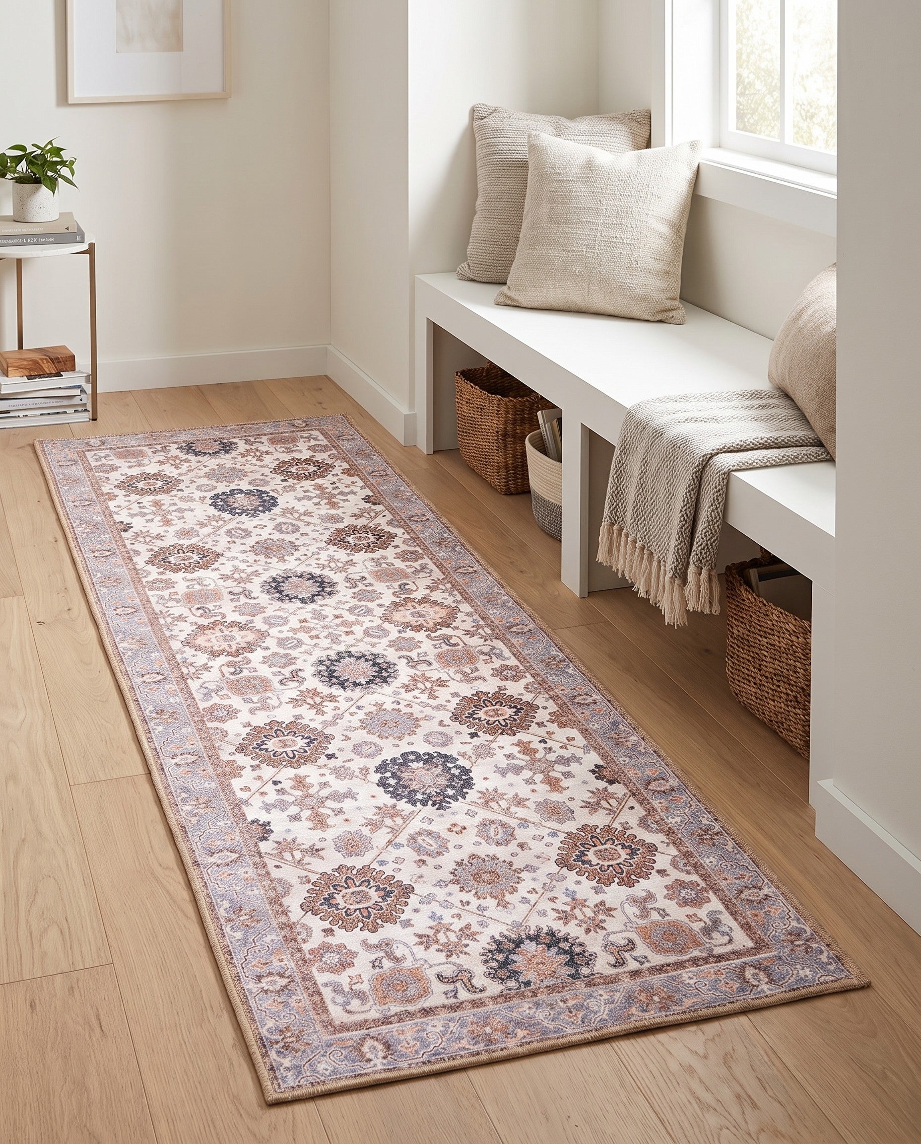 2' x 6' 1 Washable Timeless Runner Rug