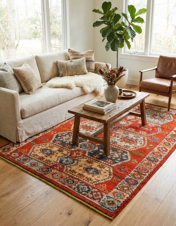 Detail image of 5' x 7' Hand Knotted Darya Wool Rug