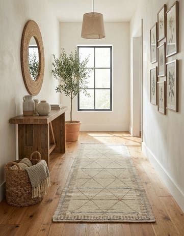 3' x 7' 3 Hand Knotted Moroccan Wool Runner Rug