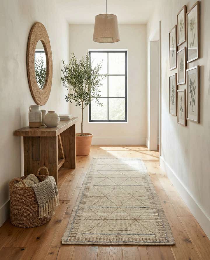 3' x 7' 3 Hand Knotted Moroccan Wool Runner Rug