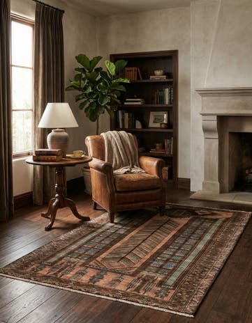 3' 9 x 6' 3 Hand Knotted Ultra Vintage Persian Wool Rug