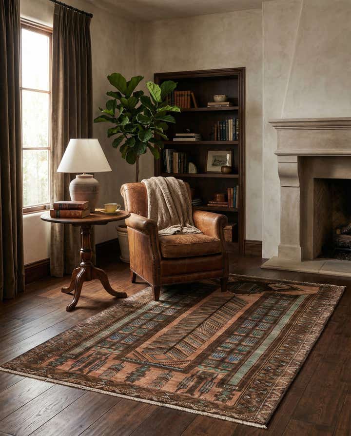 3' 9 x 6' 3 Hand Knotted Ultra Vintage Persian Wool Rug