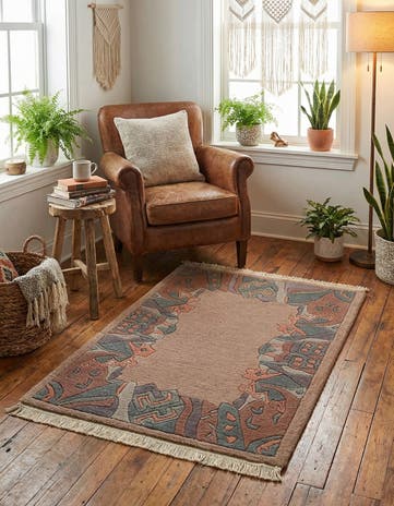 2' 1 x 3' Hand Knotted Tibet Wool Rug