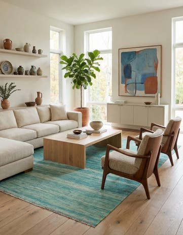 5' 8 x 8' Hand Woven Kilim Modern Wool Rug