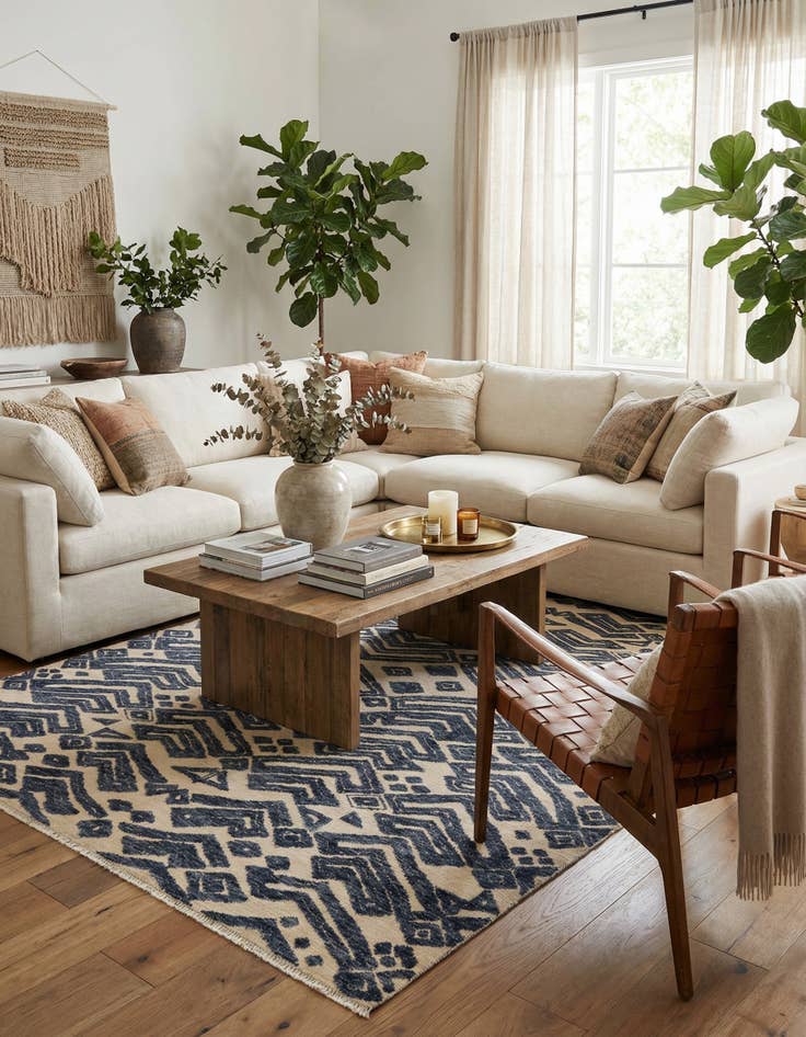 Detail image of 7' 9 x 10' 3  Hand Knotted Darya Wool Rug