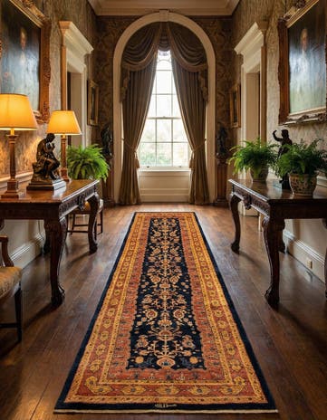 2' 9 x 10' 6 Luribaft Wool Runner Rug