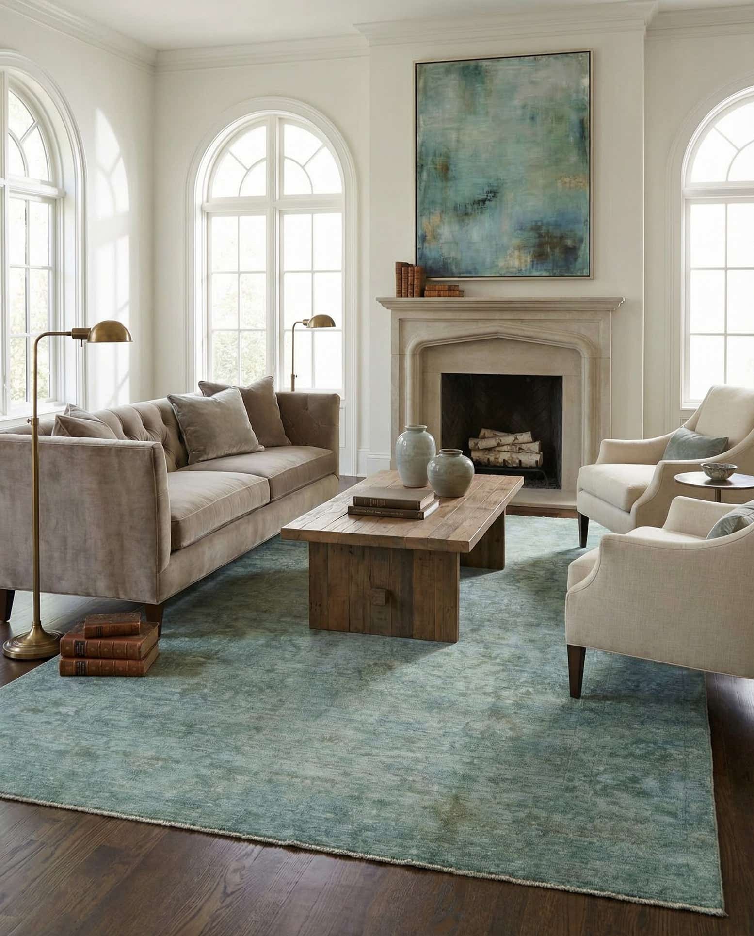 5' 10 x 9' 7 Hand Knotted Over-Dyed Ziegler Rug