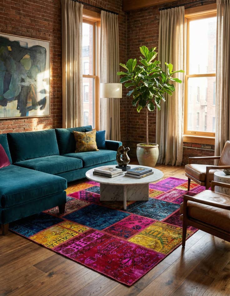 Detail image of 5' 10 x 7' 8  Hand Knotted Ultra Vintage Persian Wool Rug