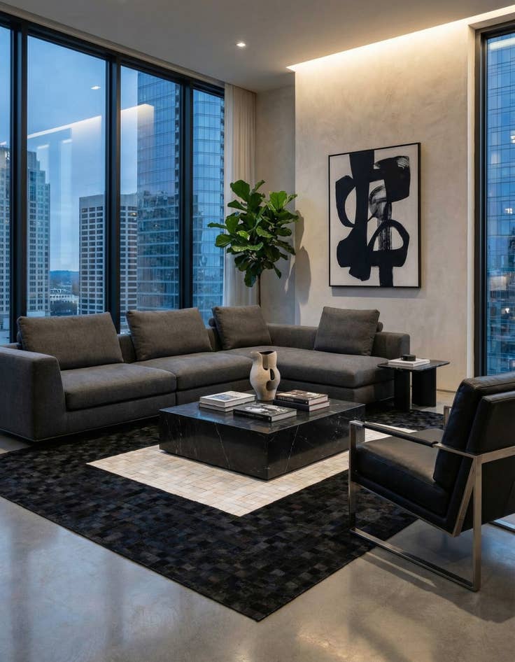 Detail image of  5' 1 x 8' Cowhide Stocks Rug