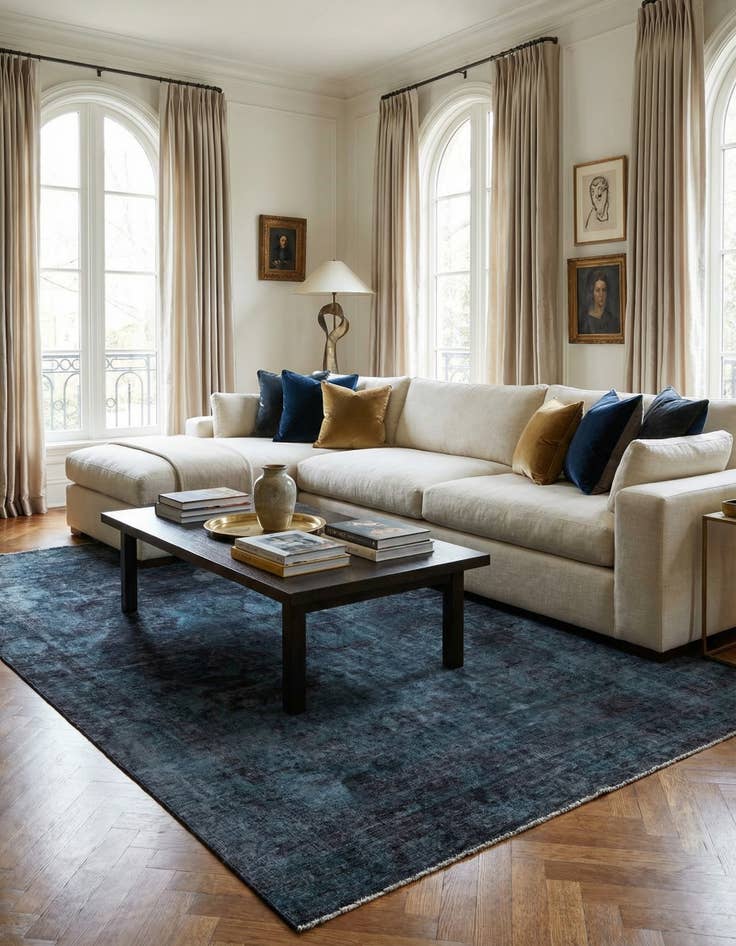 Detail image of 7' 5 x 11'  Hand Knotted Ultra Vintage Persian Wool Rug