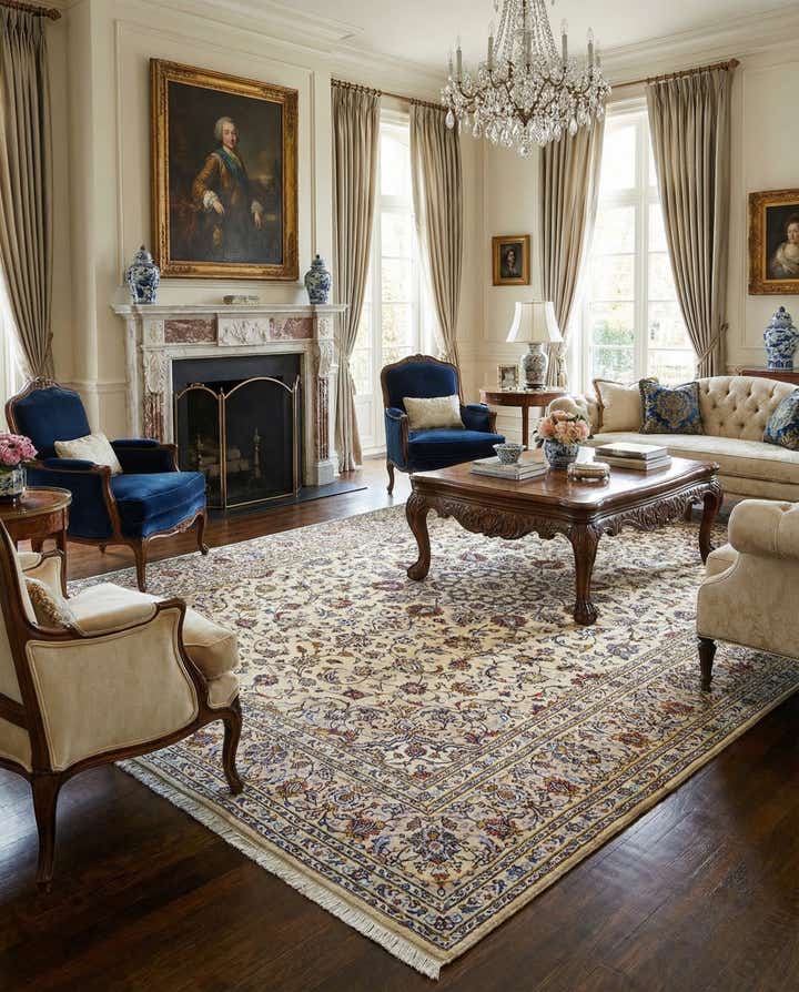 7' 11 x 11' 1 Kashan Rug