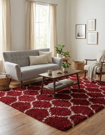 10' x 10' Lattice Shag Square Rug