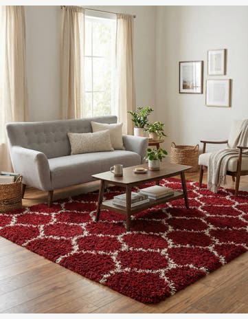 10' x 10' Trellis Shag Square Rug