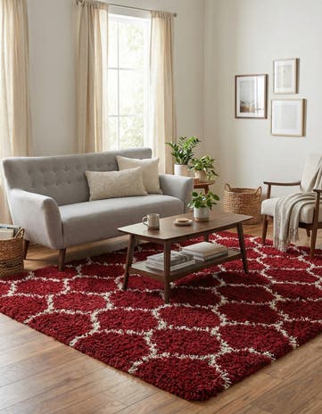 10' x 10' Lattice Shag Square Rug