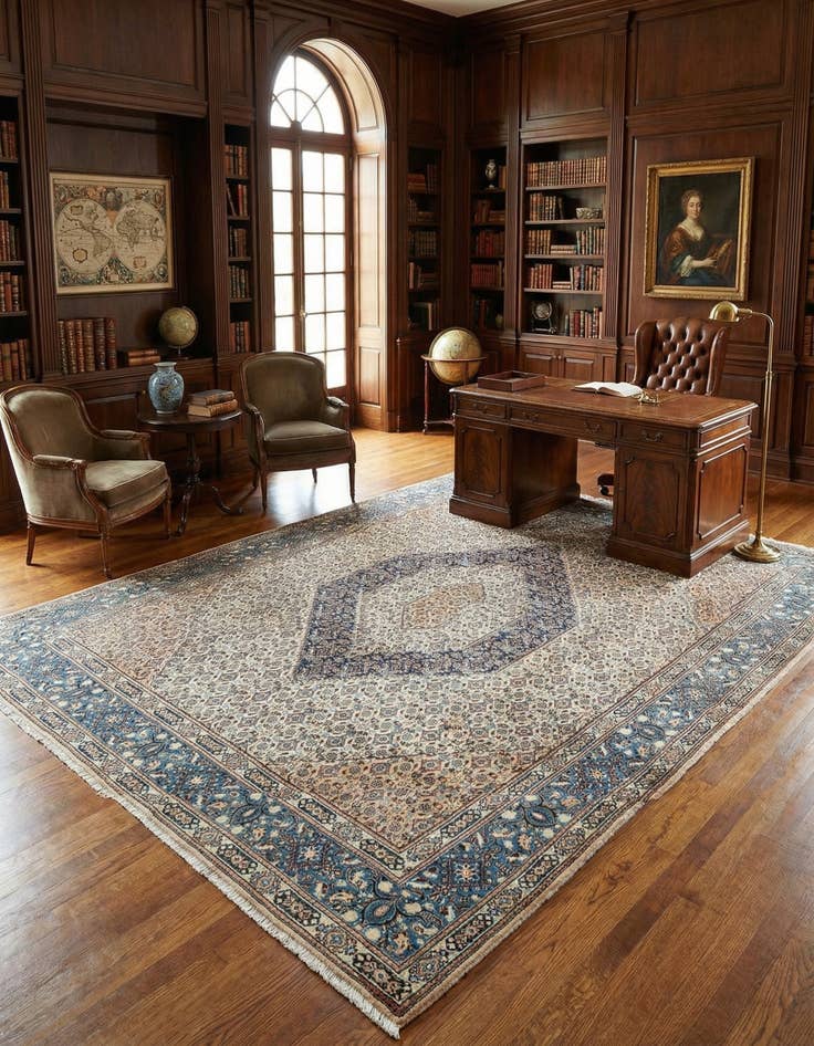 Detail image of 8' 10 x 11' 6 Kashmar Wool Rug