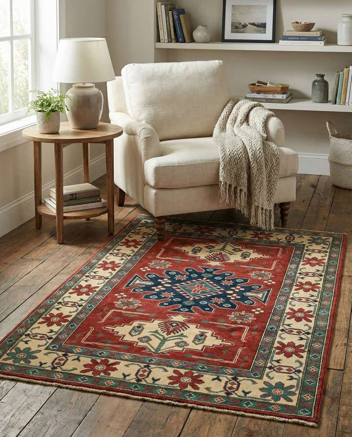 3' 10 x 5' 10 Hand Knotted Kazak Rug