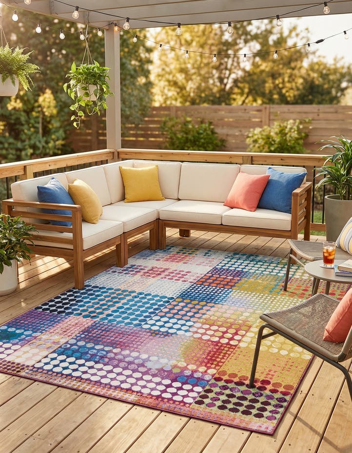 8' x 10' Easy-Clean Modern Indoor / Outdoor...
