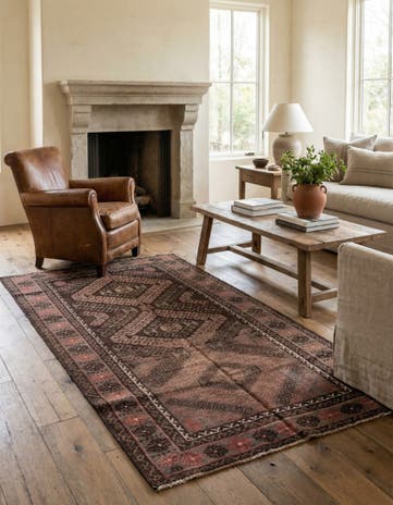 3' 4 x 6' 1 Hand Knotted Ultra Vintage Persian Wool Rug