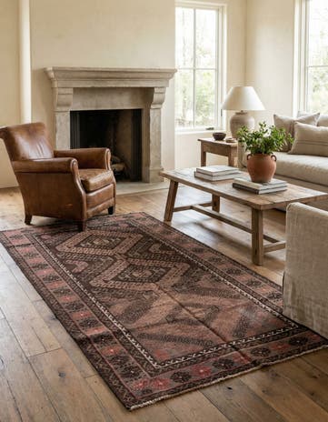 3' 4 x 6' 1 Hand Knotted Ultra Vintage Persian Wool Rug