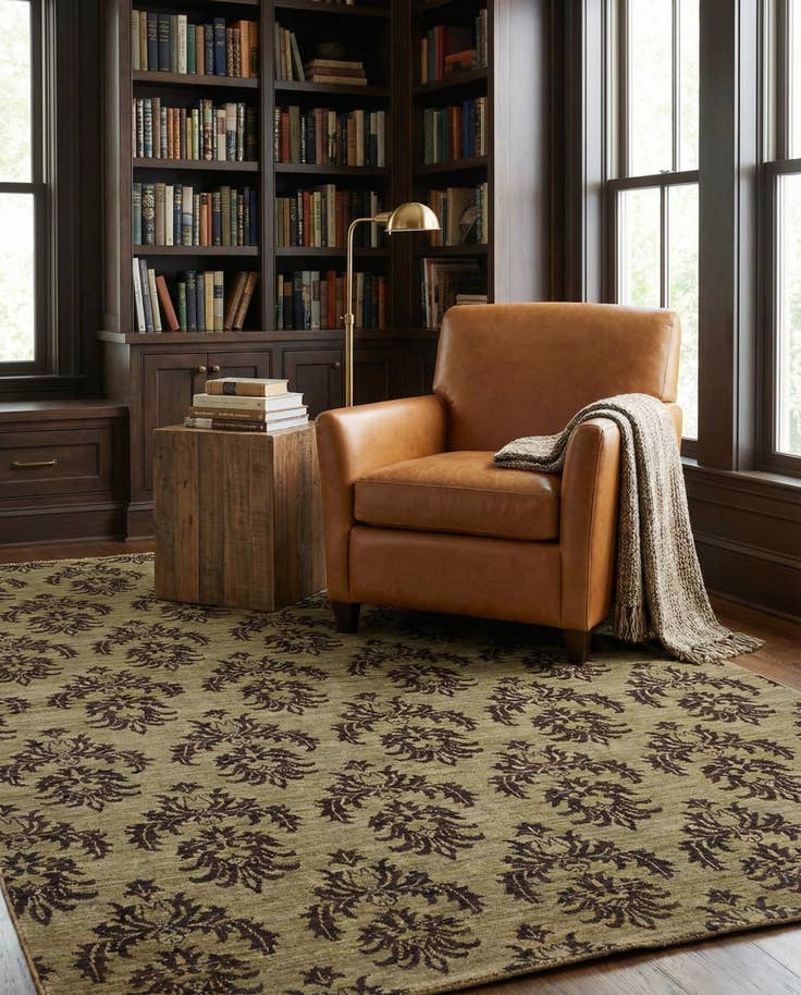 Detail image of 5' 5 x 7' 10 Hand Knotted Modern Ziegler Rug