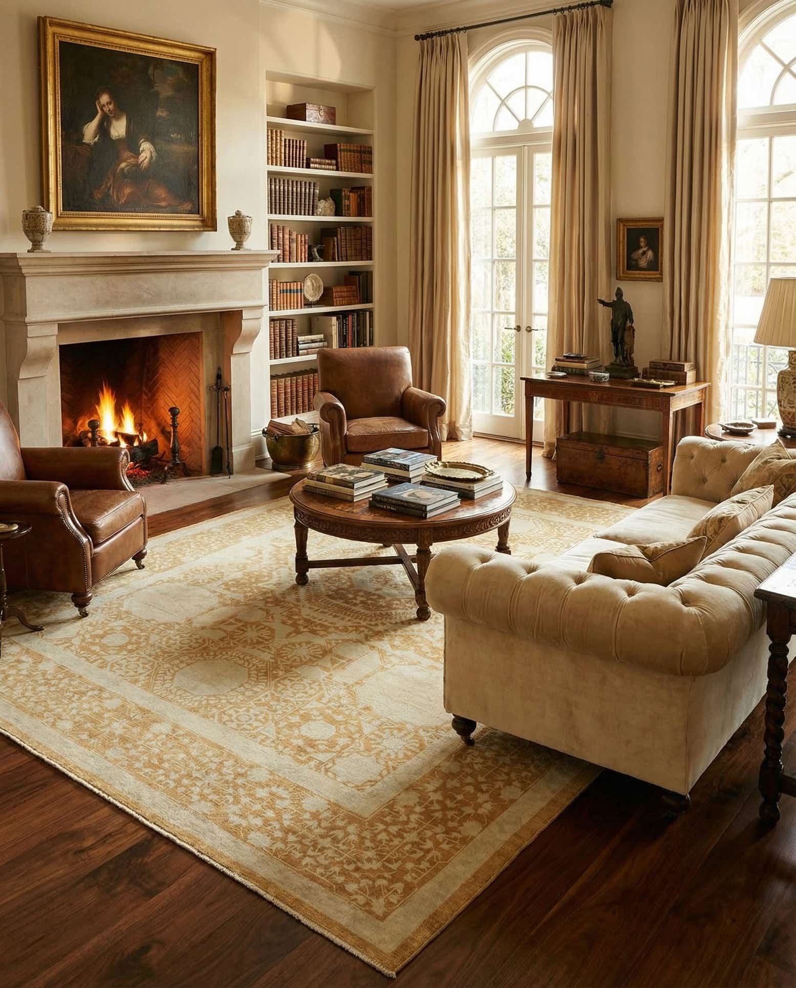 9' x 11' 9 Hand Knotted Mamluk Ziegler Rug