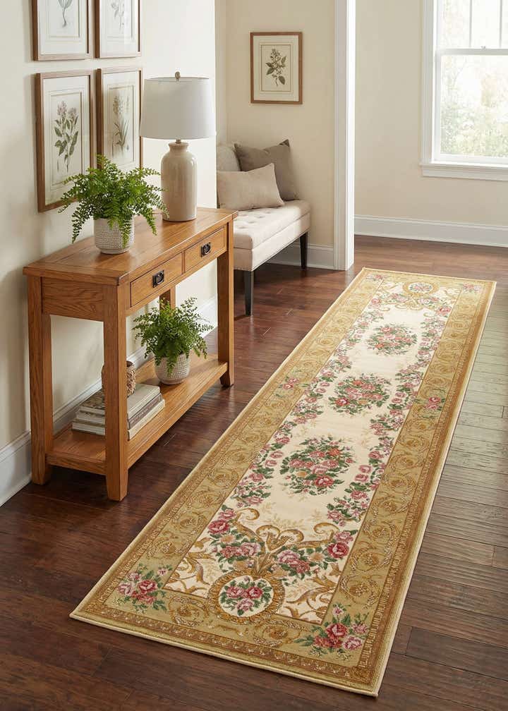 2' 7 x 10' Easy-Clean Traditional Indoor / Outdoor Runner Rug